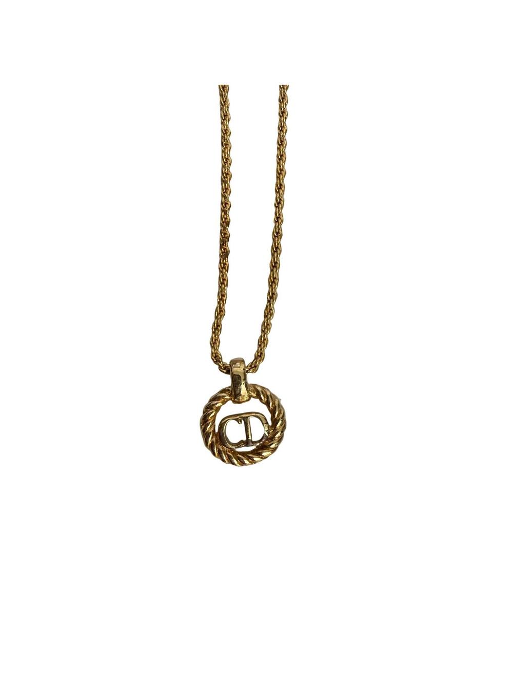 $410 Dior Vintage 'CD' Pendant Necklace - Picture 3 of 4